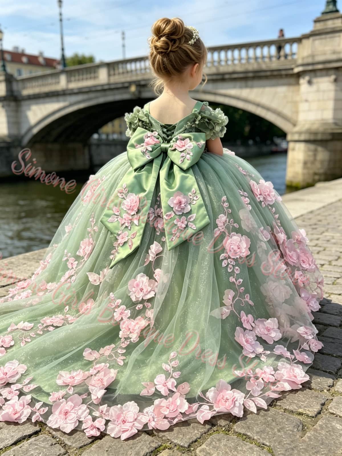 Embroidery Glass Beads - High Quality Luxury Floral Girls' Dress