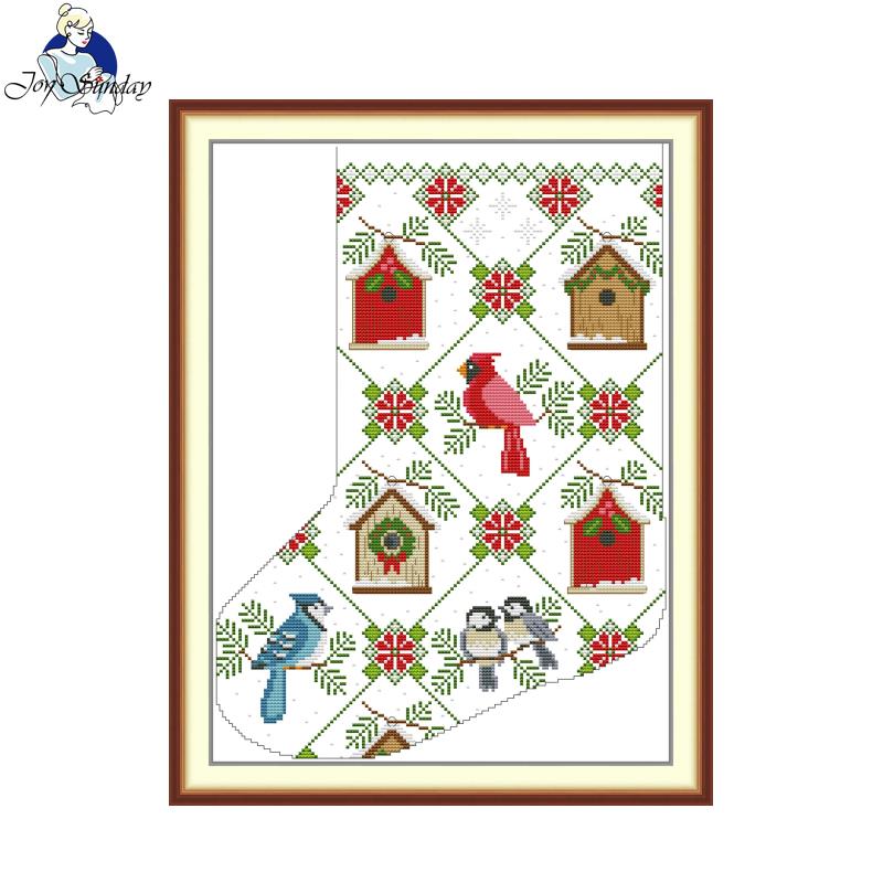 Embroidery Xmas Stocking - Joy Sunday Wholesale Cross Stitch Kit