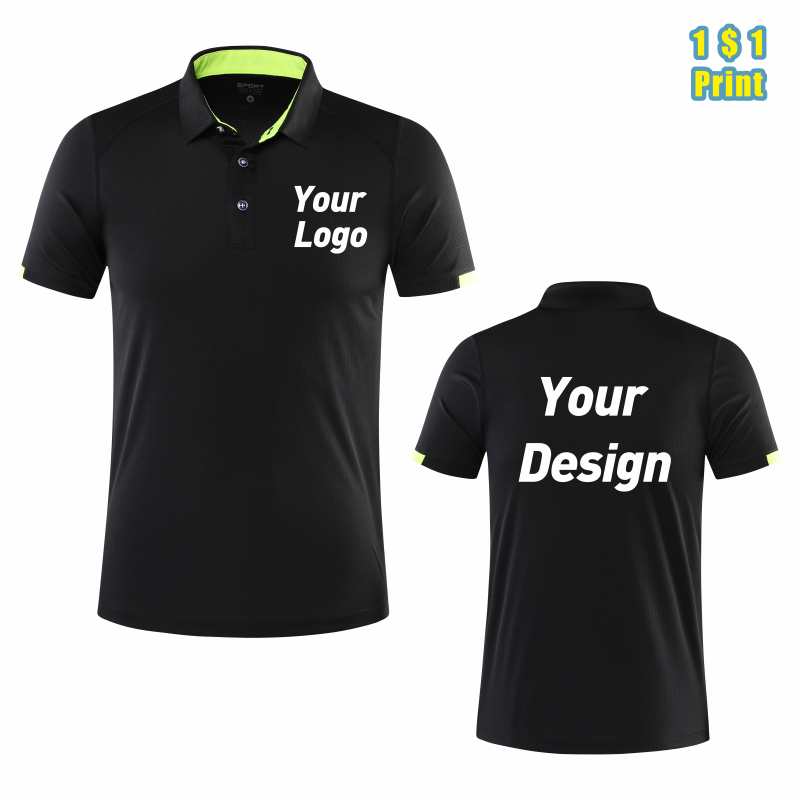 Embroidery Men Shirt - Quick-Drying Breathable Sports Polo Shirt Custom