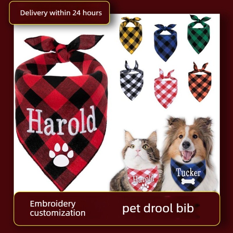 Embroidery Apron - Embroidery Name Dog Bandana Custom Pet