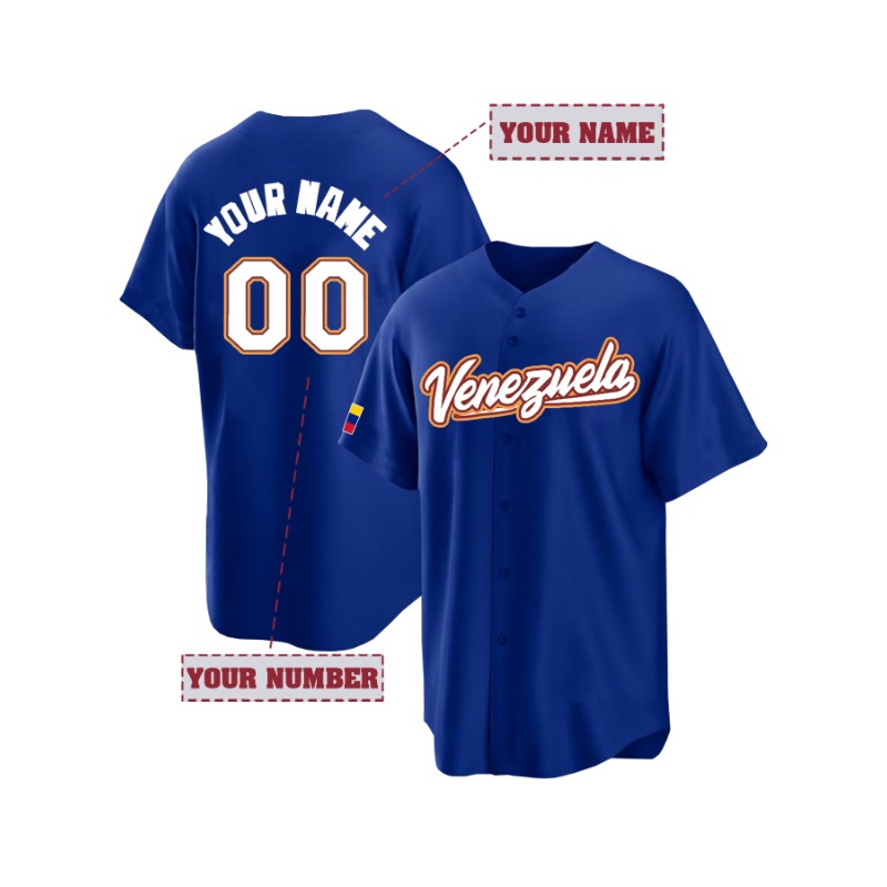 Custom Venezuela Baseball T-Sh - Embroidery Men Shirt 评论和价格
