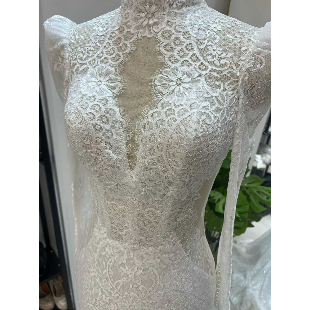 Women's Long Sleeve Turtle Wed - Embroidery Organza 评论和价格