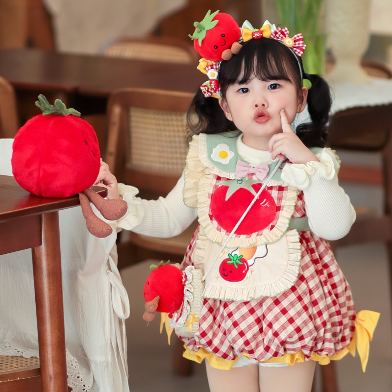 Cottagecore Kids Lolita Dress  - Embroidery Apron 评论和价格