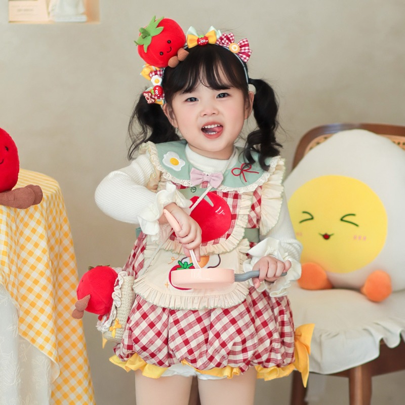 Cottagecore Kids Lolita Dress  - Embroidery Apron 评论和价格