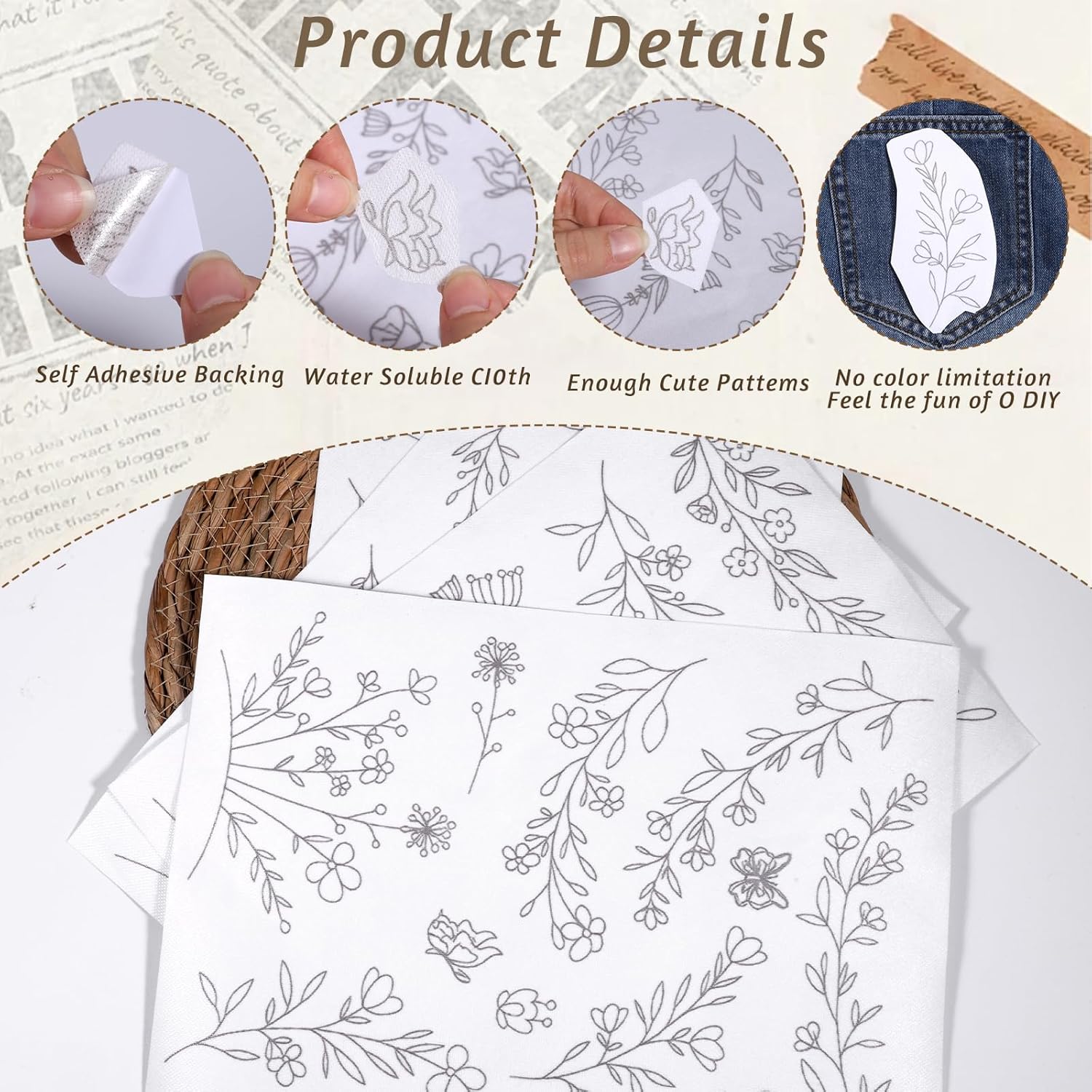 Stick & Stitch Water Soluble E - Embroidery Daisy 评论和价格