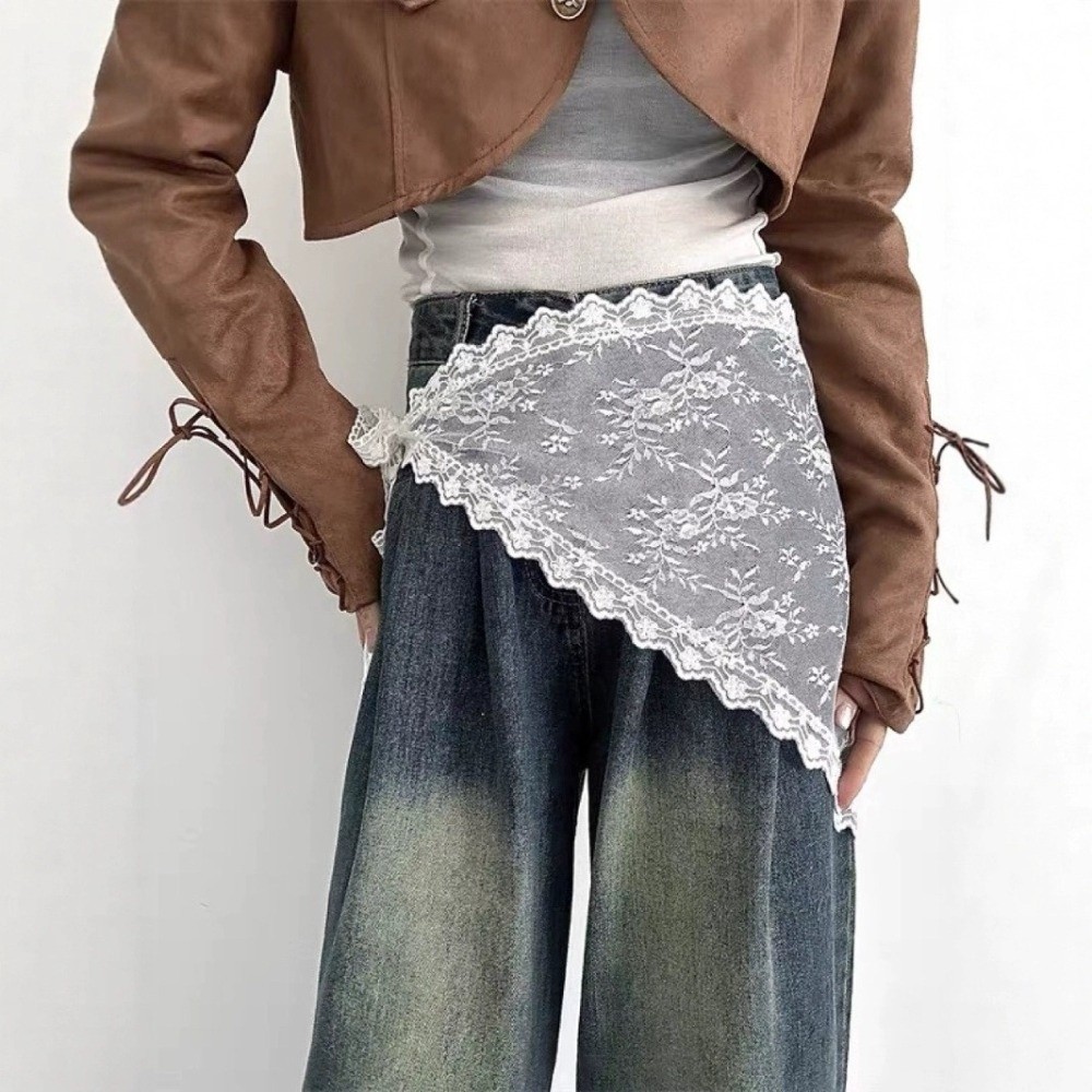 Soft Y2K Triangle Apron Flower - Embroidery Apron 评论和价格