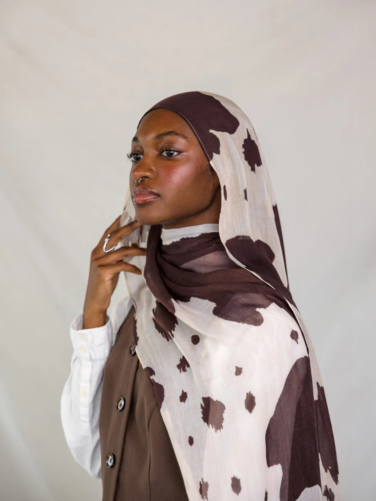 New Double-sided Print Modal H - Embroidery Hijab 评论和价格