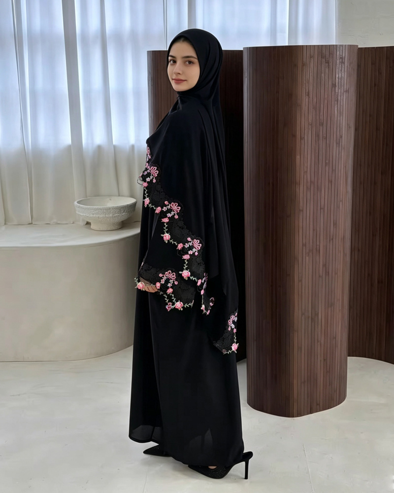 Eid Dress Women Muslim Abaya P - Embroidery Hijab 评论和价格
