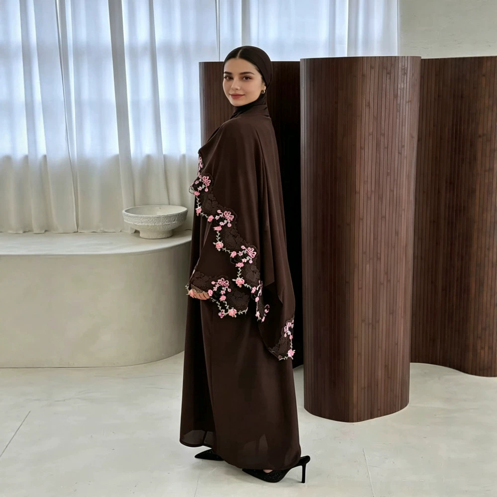 Eid Dress Women Muslim Abaya P - Embroidery Hijab 评论和价格