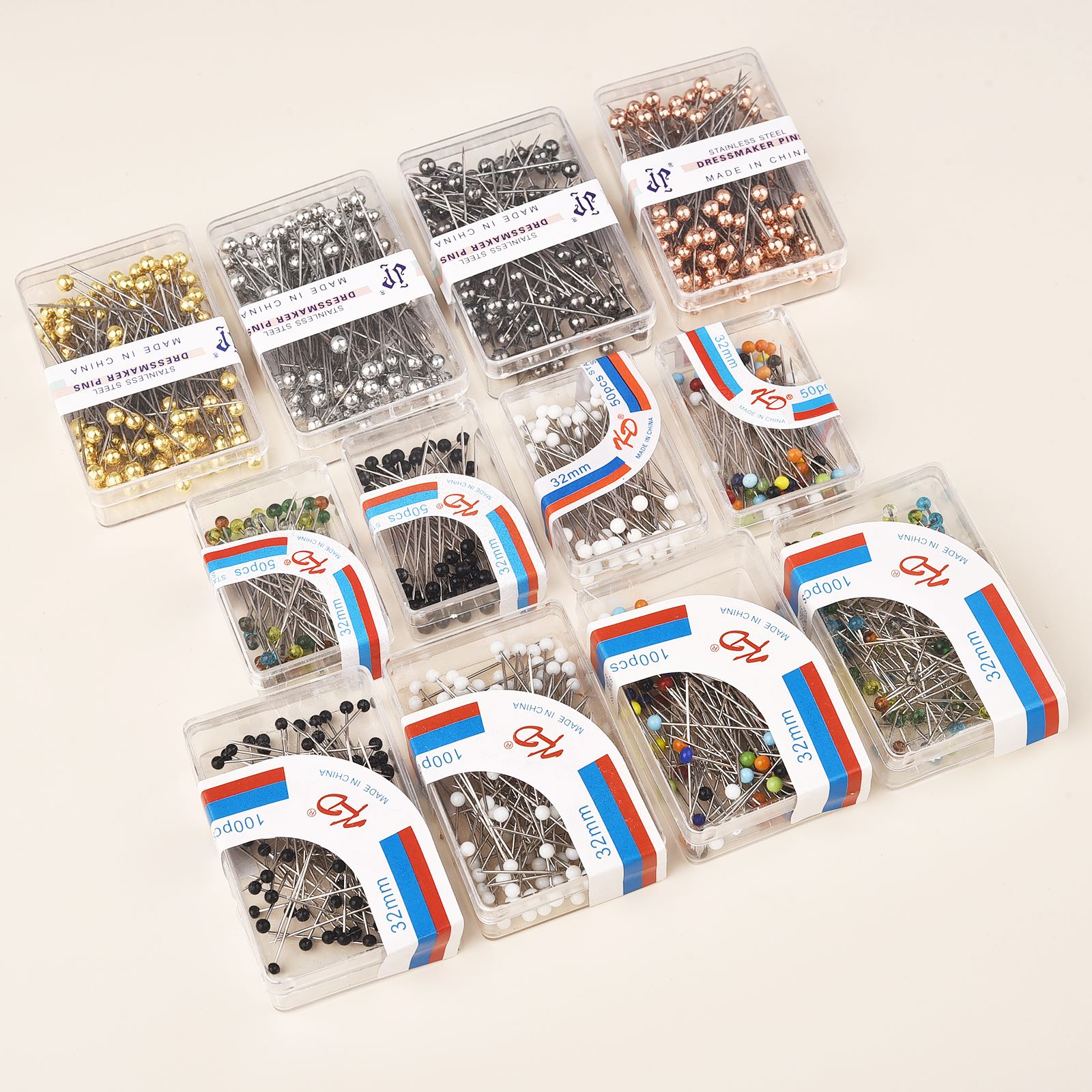 50/100Pcs Fashion Sewing Needl - Embroidery Glass Beads 评论和价格