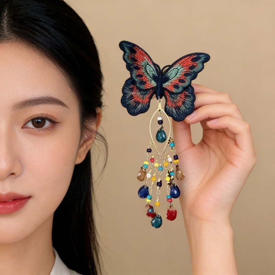 New Chinese Style Knitting But - Embroidery Glass Beads 评论和价格