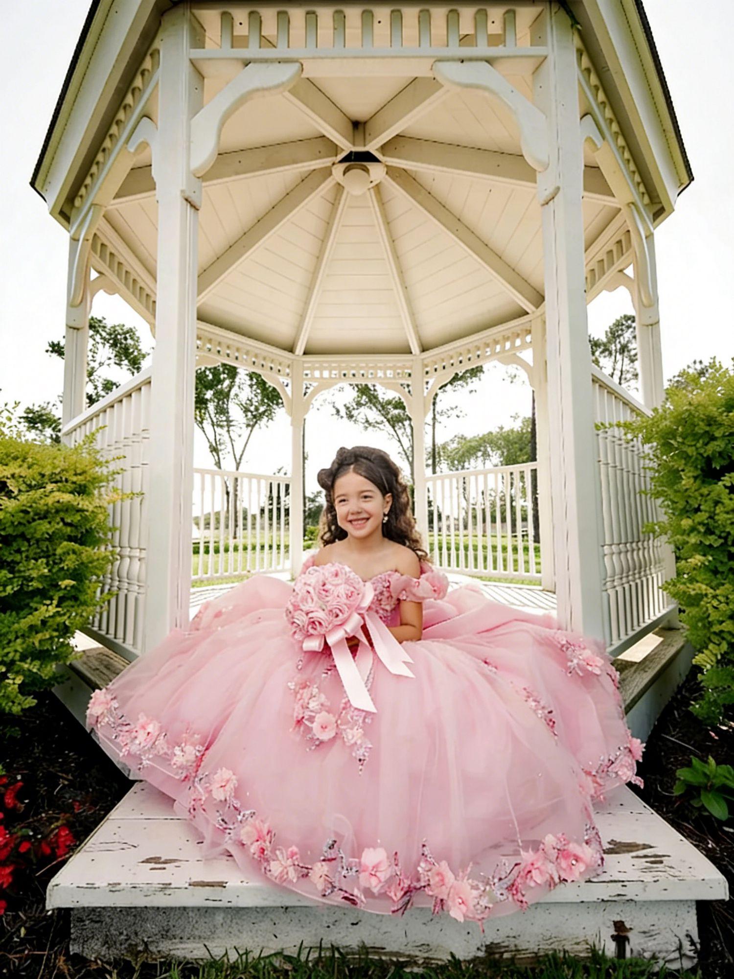 Girl Gown Flower Girl Dress fo - Embroidery Glass Beads 评论和价格