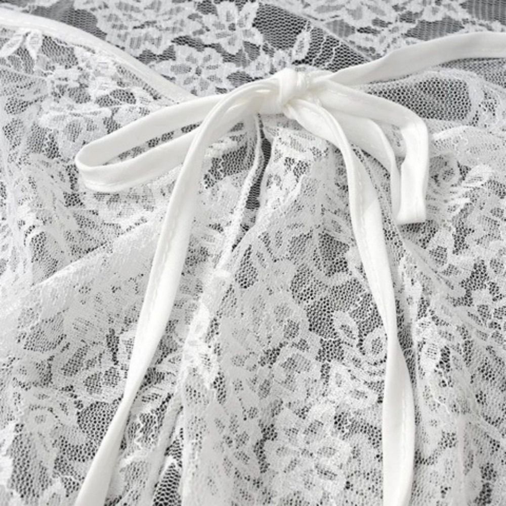 French Lacing Lace Mini Skirt  - Embroidery Apron 评论和价格