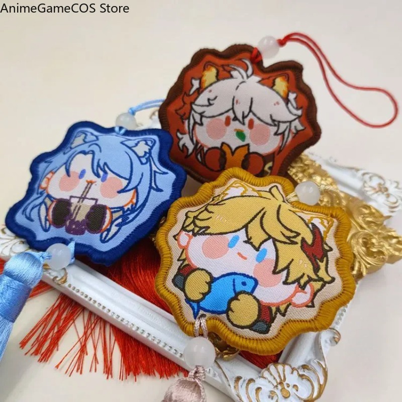 Anime Genshin Impact Tartaglia - Embroidery Xmas Ornaments 评论和价格