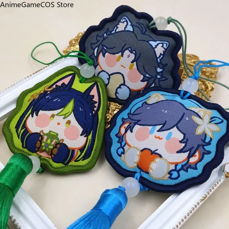Anime Genshin Impact Tartaglia - Embroidery Xmas Ornaments 评论和价格