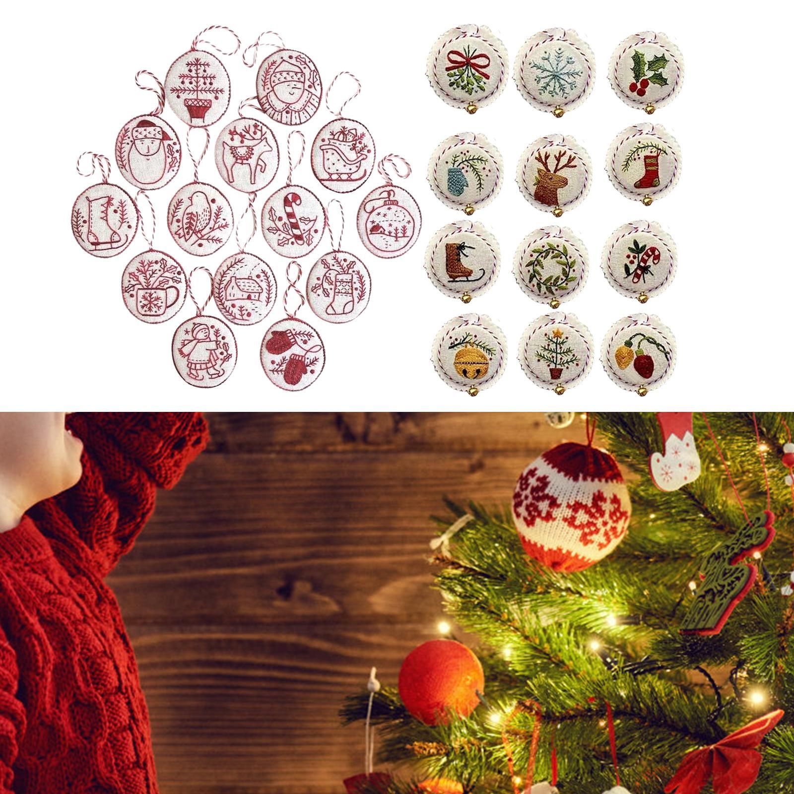 Hand Embroidery Christmas Orna - Embroidery Xmas Ornaments 评论和价格