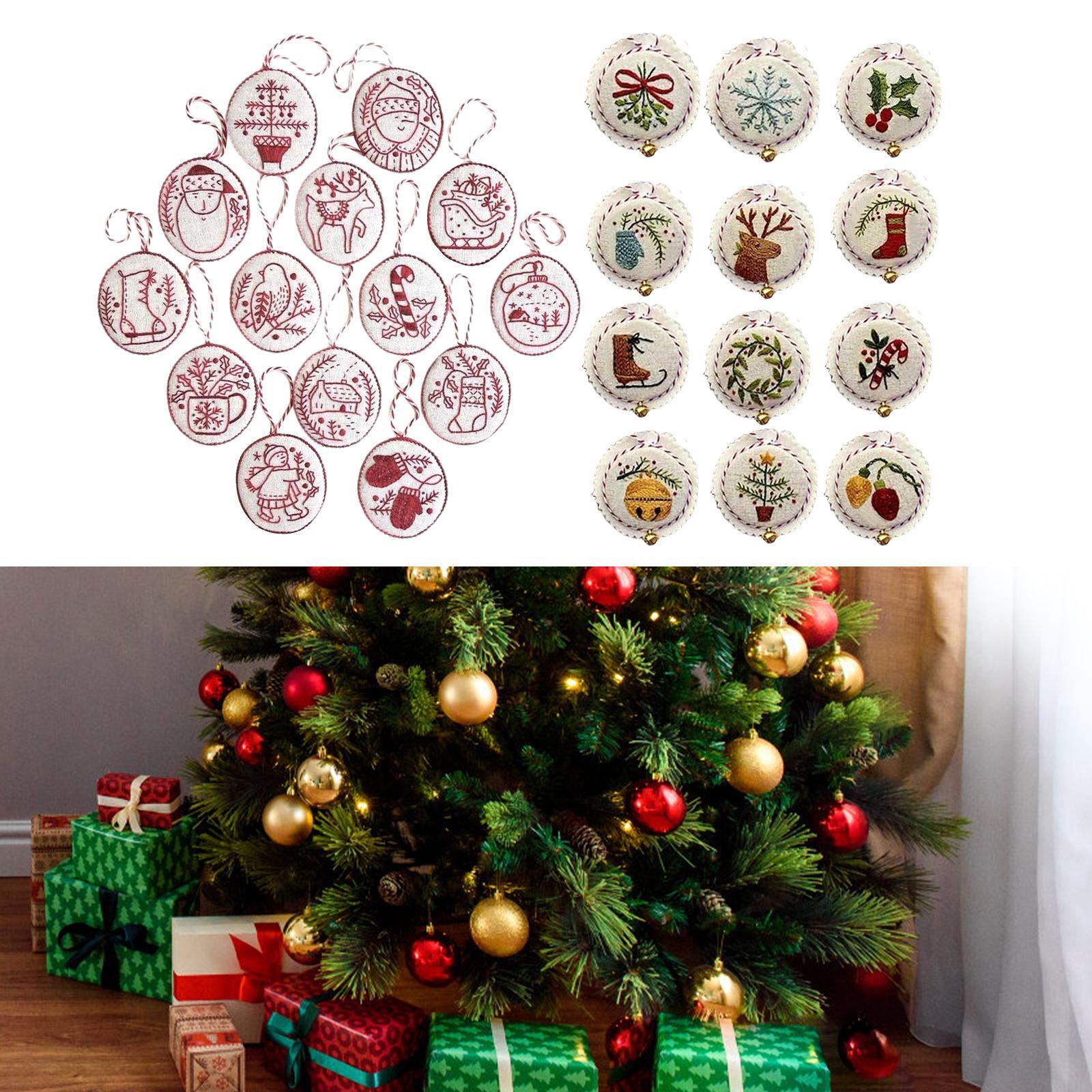 Hand Embroidery Christmas Orna - Embroidery Xmas Ornaments 评论和价格