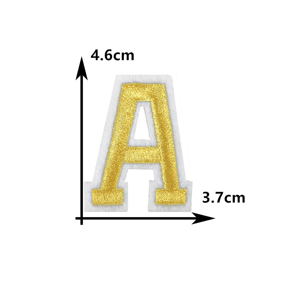 26 English gold letters Hot-me - Embroidery Letter M 评论和价格
