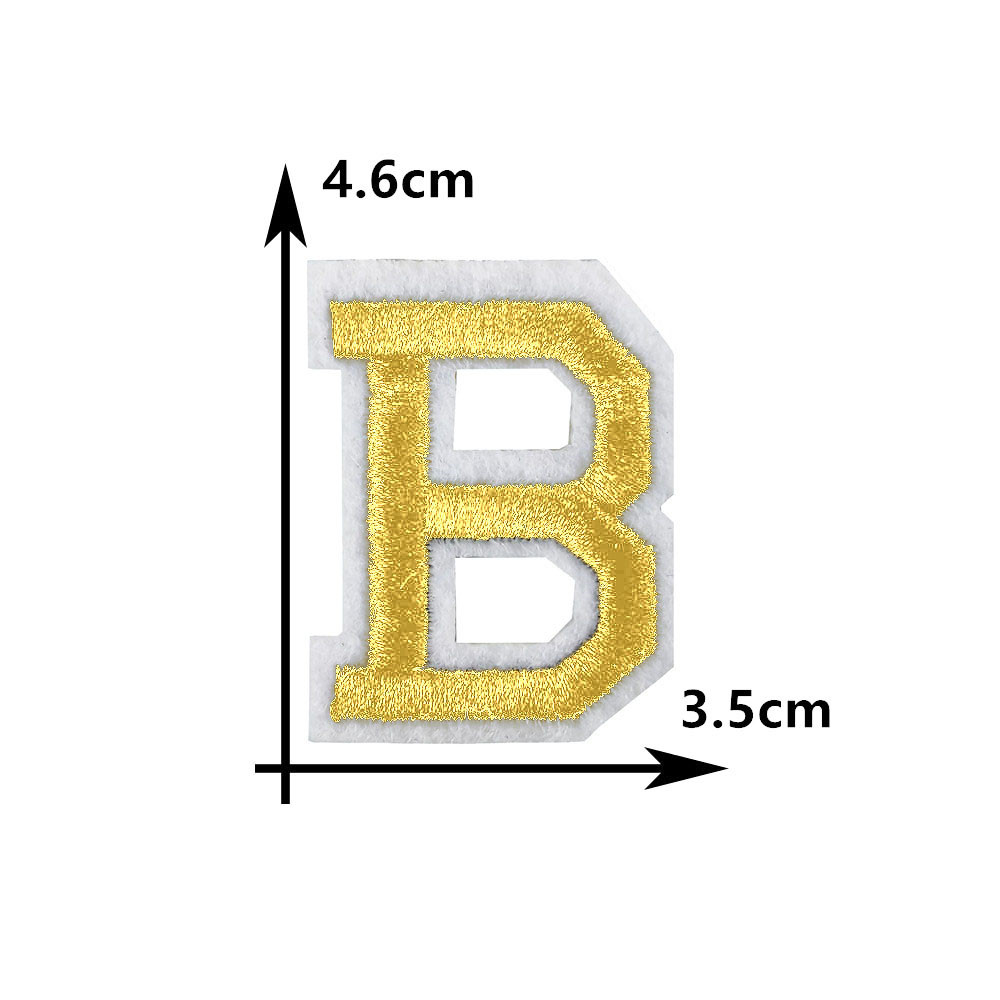26 English gold letters Hot-me - Embroidery Letter M 评论和价格