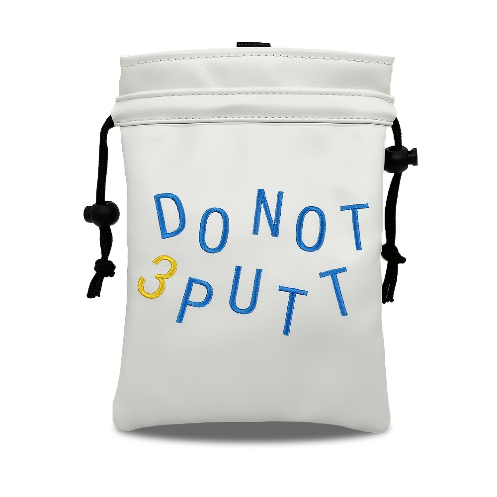 1pc Golf Ball Bag, PU Material - Embroidery Bag 评论和价格