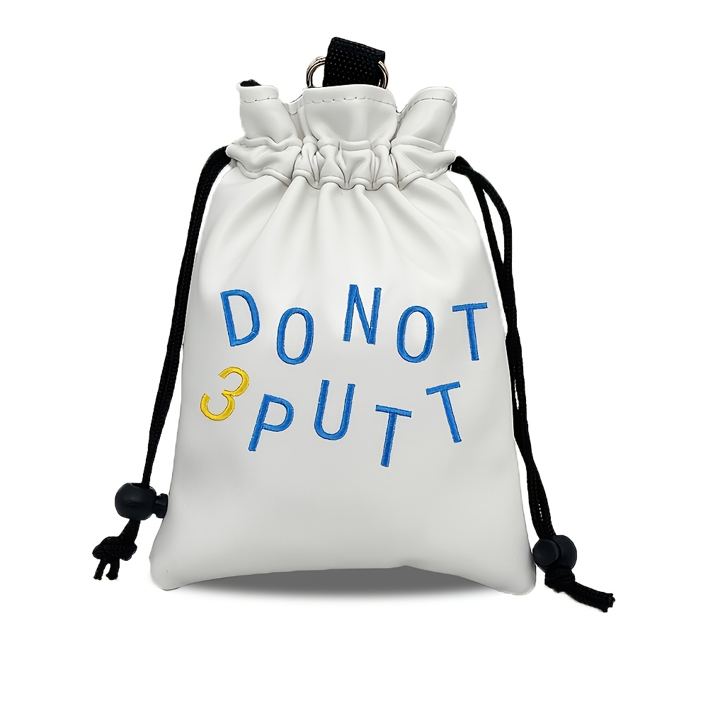 1pc Golf Ball Bag, PU Material - Embroidery Bag 评论和价格