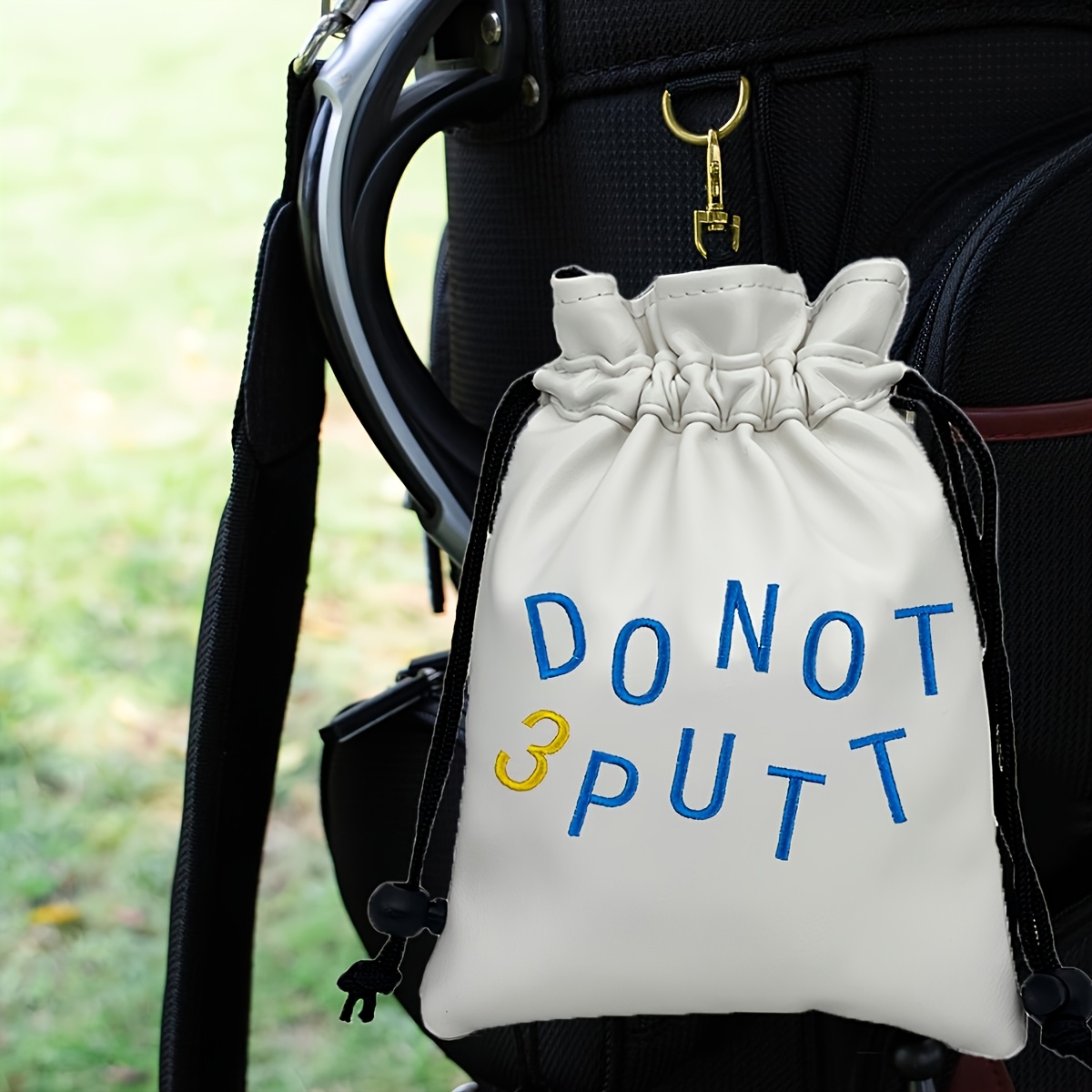 1pc Golf Ball Bag, PU Material - Embroidery Bag 评论和价格