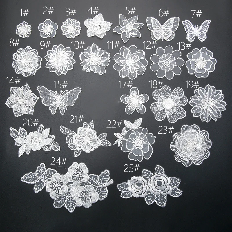 Iron or sew on lace embroidere - Embroidery Letter M 评论和价格
