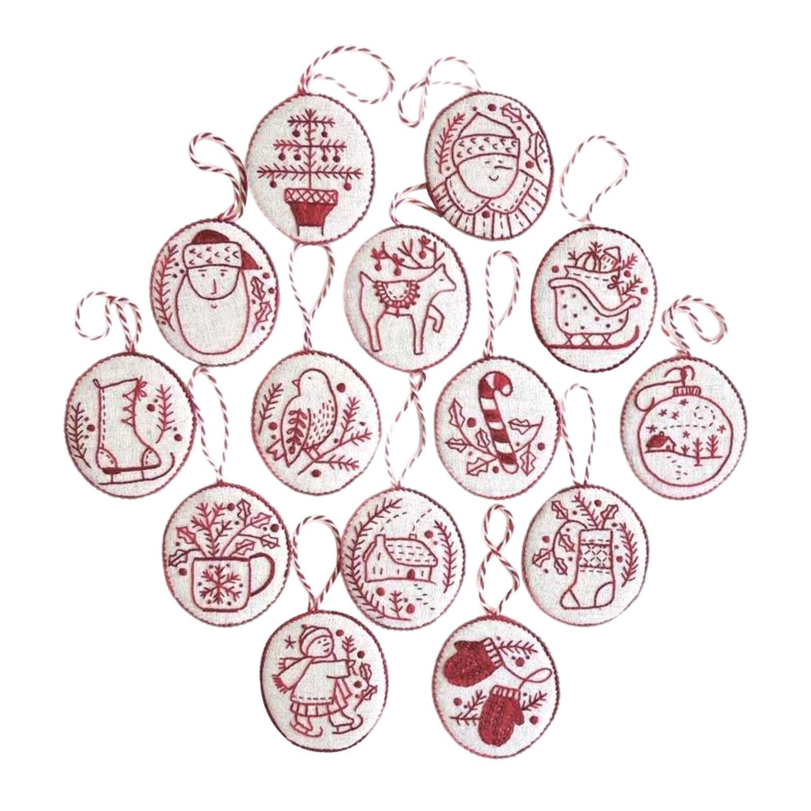 Hand Embroidery Christmas Orna - Embroidery Xmas Ornaments 评论和价格