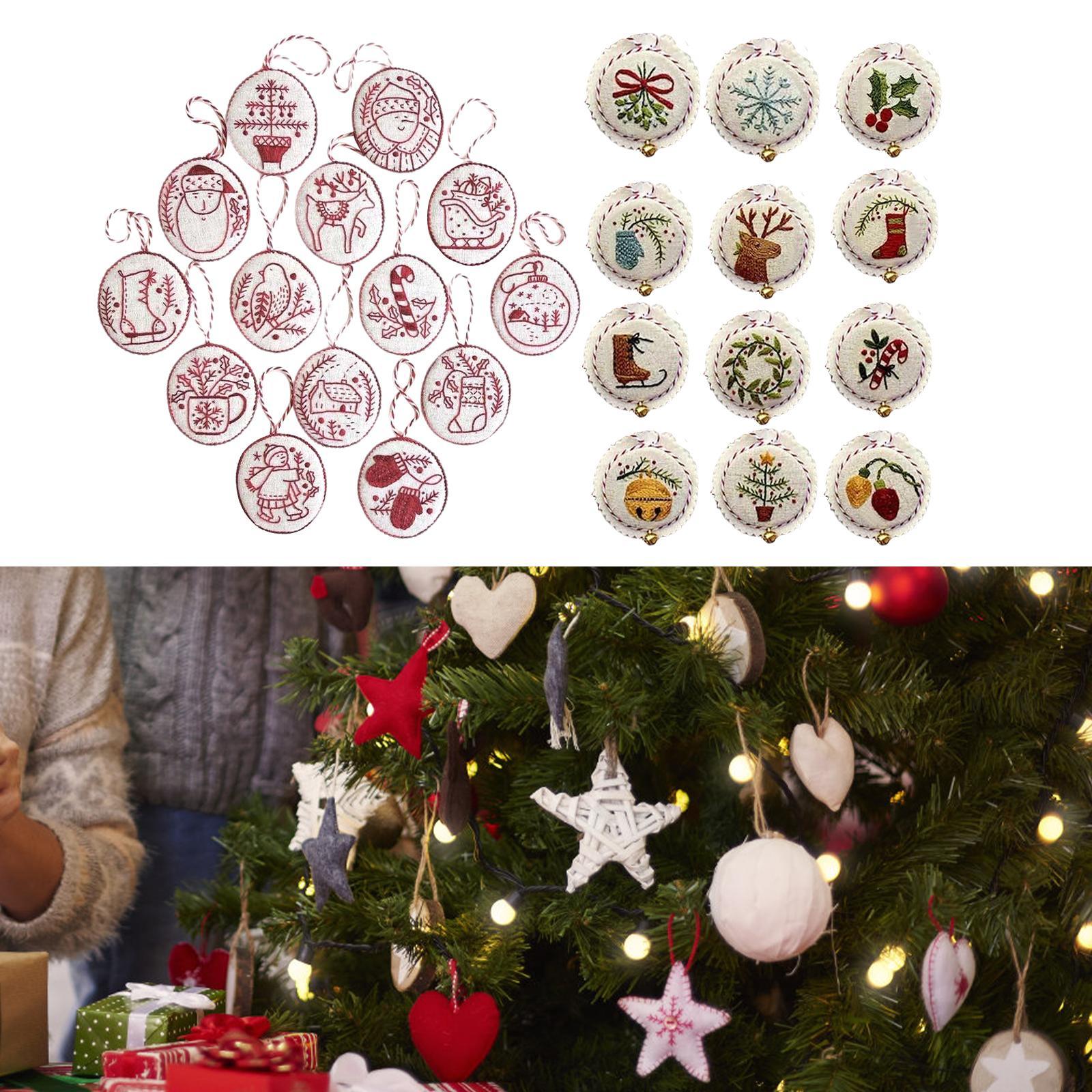 Hand Embroidery Christmas Orna - Embroidery Xmas Ornaments 评论和价格