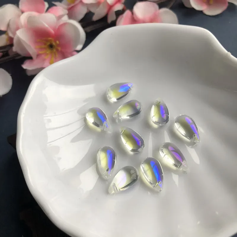20pc 8x14mm Mix Color Water Dr - Embroidery Glass Beads 评论和价格