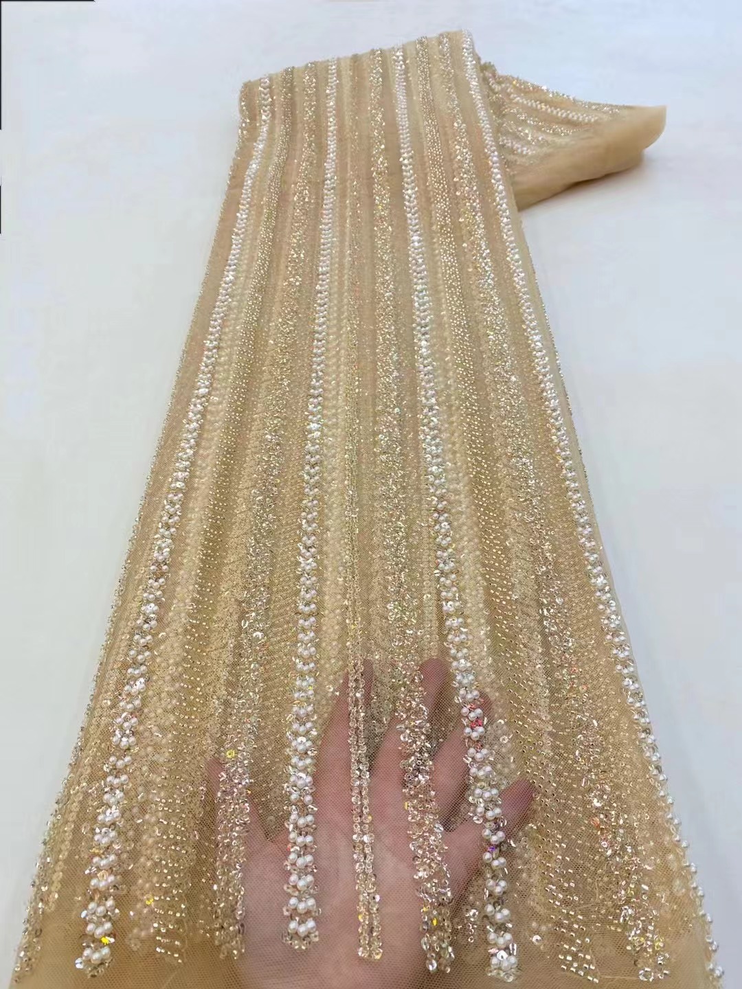 High Quality African Nigerian  - Embroidery Organza 评论和价格