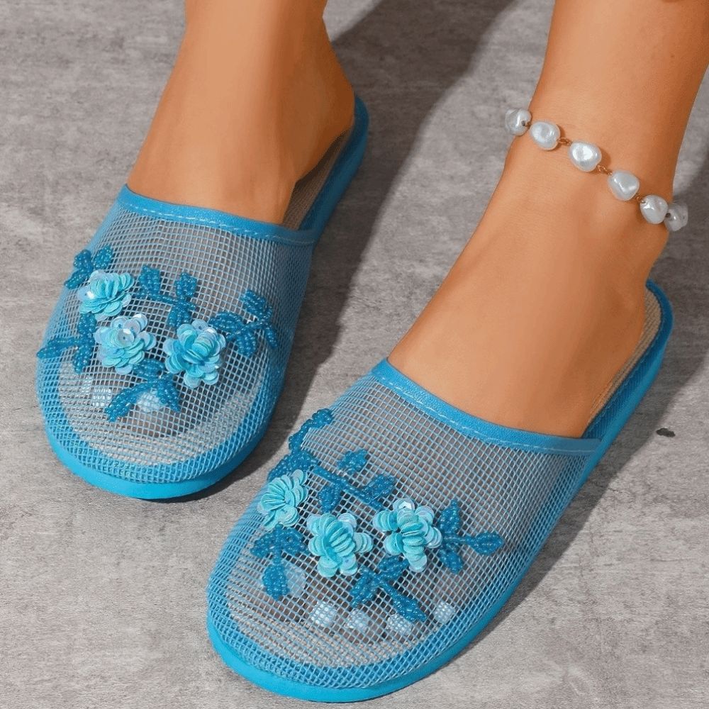 Fashion Flower Embroidery Mesh - Embroidery Shoes 评论和价格