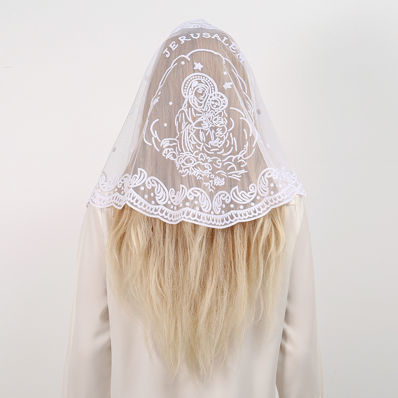 1Pc Women's Elegant Solid Colo - Embroidery Hijab 评论和价格
