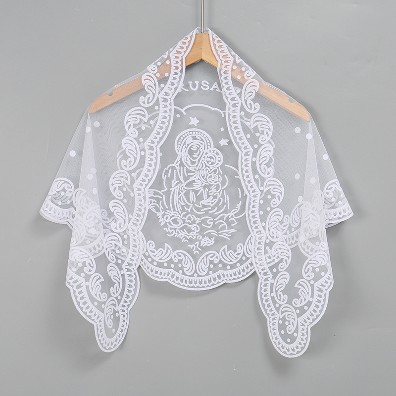 1Pc Women's Elegant Solid Colo - Embroidery Hijab 评论和价格