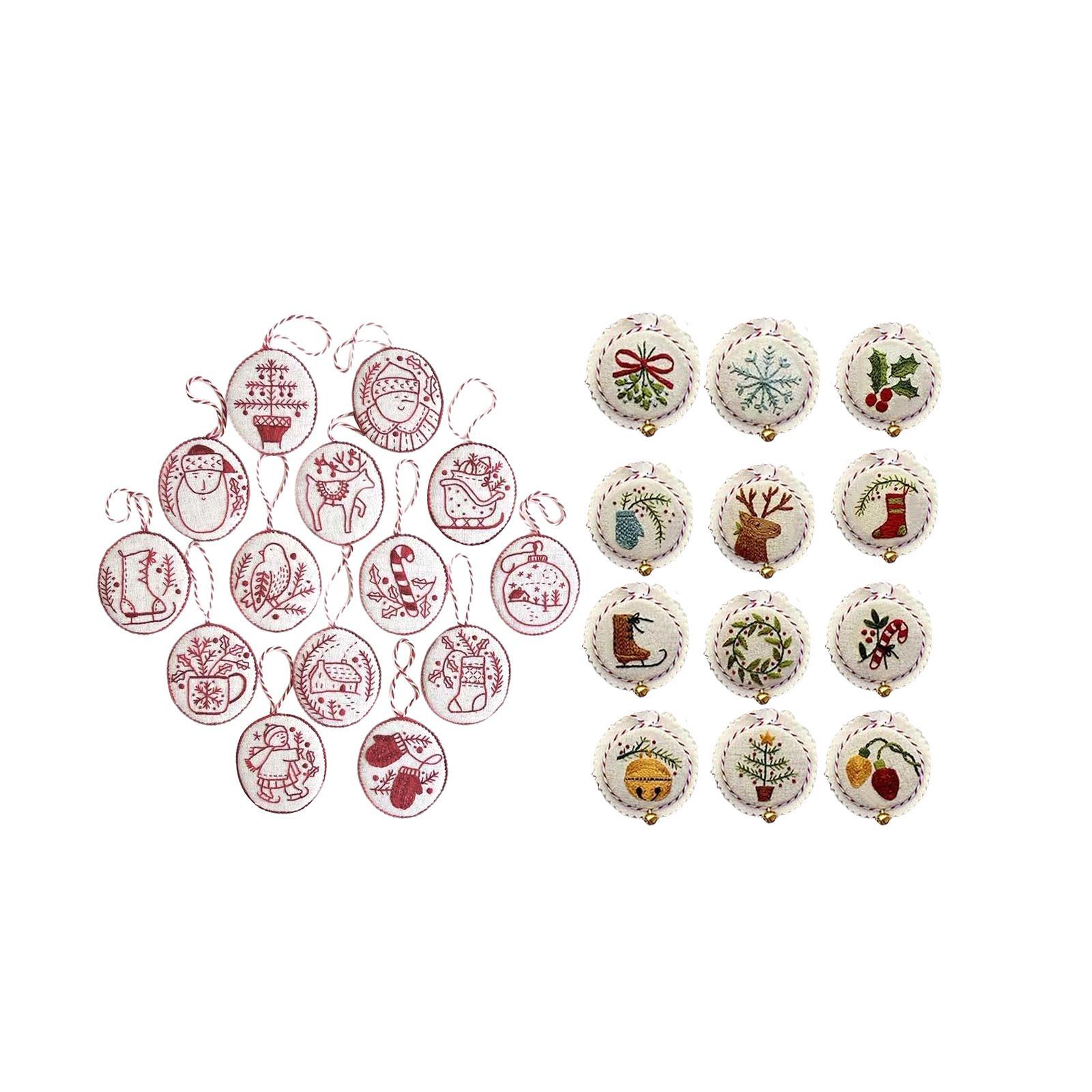 Hand Embroidery Christmas Orna - Embroidery Xmas Ornaments 评论和价格