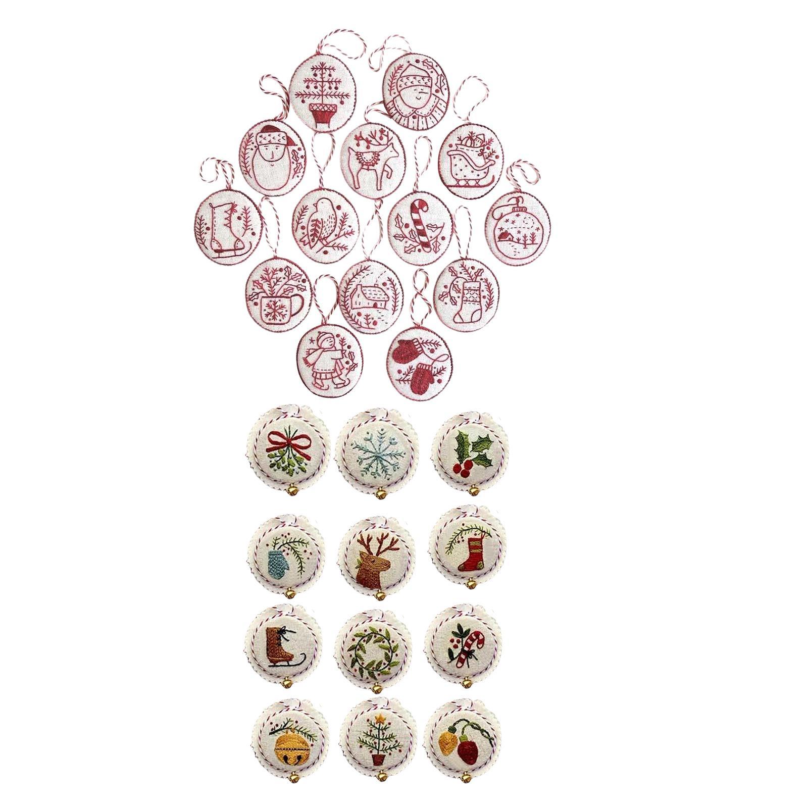 Hand Embroidery Christmas Orna - Embroidery Xmas Ornaments 评论和价格